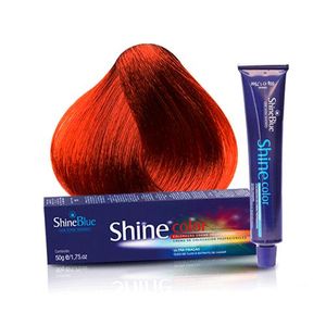 Coloração Creme Shine Blue 8.34 Louro Claro Dourado Acobreado 50g
