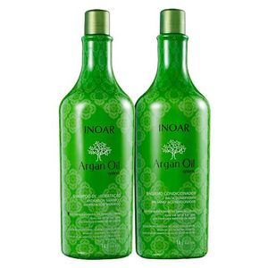 Kit Inoar Argan Oil System Shampoo e Condicionador 1 Litro