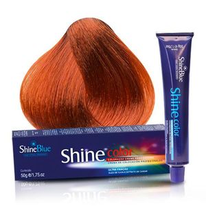 Coloração Creme Shine Blue 7.4 Louro Médio Acobreado 50g