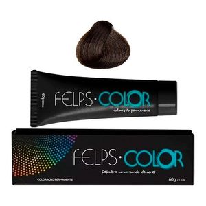 Coloração Felps Color 55.71 Castanho Claro Intenso Marrom Acinzentado 60g