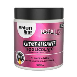 Creme Alisante Salon Line Tioglicolato Óleo de Argan Forte 500g