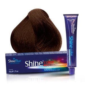 Coloração Creme Shine Blue 6.77 Louro Escuro Marrom Intenso 50g