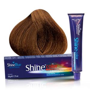 Coloração Creme Shine Blue 7.31 Louro Médio Dourado Acinzentado Bege Médio 50g
