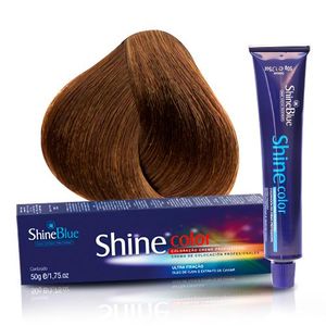 Coloração Creme Shine Blue 8.4 Louro Claro Acobreado Intenso 50g