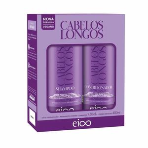 Kit Eico Efeito Salão Cabelos Longos - Shampoo 450ml + Condicionador 400ml