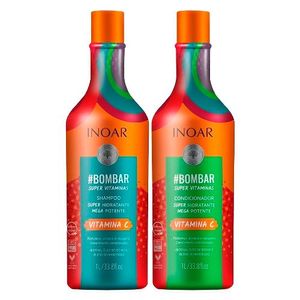 Kit Inoar Bombar Vitamina C Shampoo e Condicionador 1 Litro