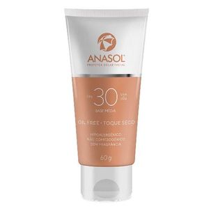 Protetor Solar Facial Com Cor Anasol Base Média FPS30 60g