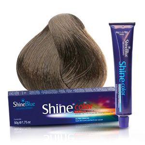 Coloração Creme Shine Blue 9.1 Louro Muito Claro Acinzentado 50g