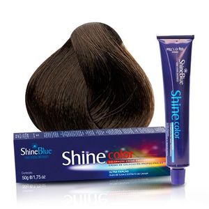 Coloração Creme Shine Blue 6.1 Louro Escuro Acinzentado 50g