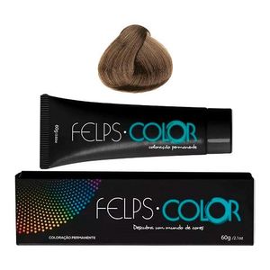 Coloração Permanente Felps Color 7.7 Louro Marrom 60g