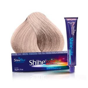 Coloração Creme Shine Blue 12.16 Louro Ultra Claro Platinado Acinzentado 50g