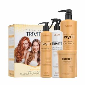 Kit Profissisional Trivitt de Cauterização, Reconstrução e Hidratação para cabelo