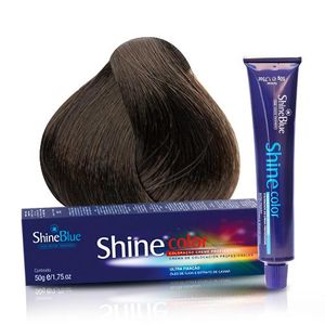 Coloração Creme Shine Blue 7.1 Louro Médio Acinzentado 50g