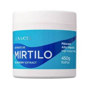 Máscara Capilar Lowell Extrato de Mirtilo Alto Impacto 450g