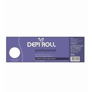 Lenços para Depilação DepiRoll  Lenços Branco 20Un