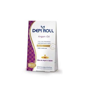 Folhas Prontas Depilação Facial Argan E Jojoba Depi Roll 16Un.