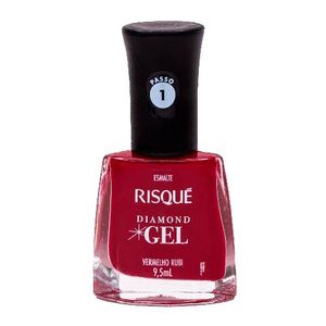 Esmalte Risqué Diamond Gel Vermelho Rubi 9,5ml