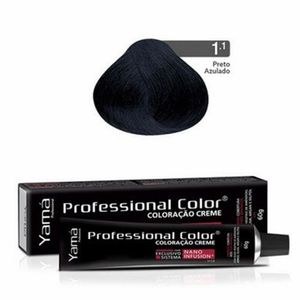 Coloração Creme Yamá Professional Color System 3D- 1.1 Preto Azulado