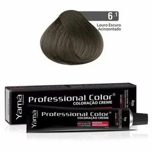 Coloração Creme Yamá Professional Color System 3D- 6.1 Louro Escuro Acinzentado