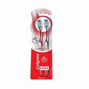 Escova Dental Colgate 360 Luminous White Macia Com 2 Unidades