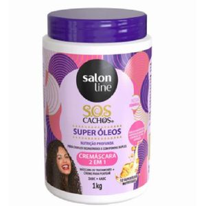 CreMáscara Salon Line 2 em 1 S.O.S Cachos Super Óleos 1Kg