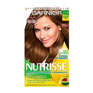 Coloração Creme Garnier Nutrisse 77 Louro Médio Marrom Dourado
