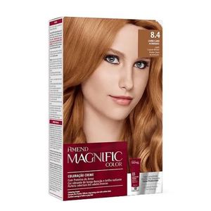 Coloração Creme Amend Magnific Color 8.4 Louro Claro Acobreado
