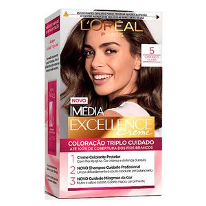 Coloração Permanente Creme Imédia Excellence 5 Castanho Claro