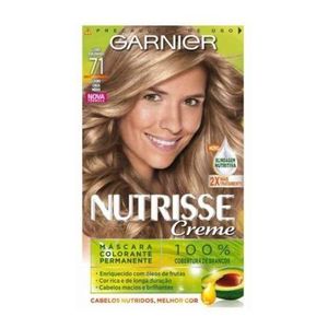 Coloração Creme Garnier Nutrisse 71 Louro Natural Acinzentado