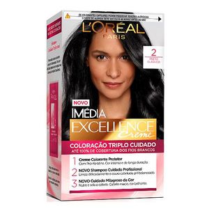Coloração Permanente Creme Imédia Excellence 2 Preto Clássico