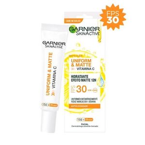 Protetor Hidratante Facial Garnier Uniform & Matte FPS30 Vitamina C 15g
