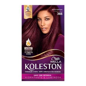 Coloração Creme Kit Koleston 366 Acaju Púrpura