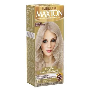 Tinta de Cabelo Maxton 12.11 Louro Platina Cinza Intenso
