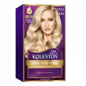 Coloração Creme Kit Koleston Louros Poderosos 121 Louro Claríssimo Acinzentado