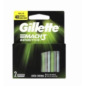 Carga Aparelho de Barbear Gillette Mach3 Sensitive 2un