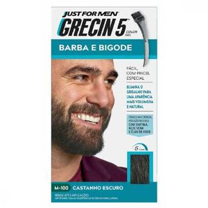 Coloração para Barba e Bigode Grecin 5 - Castanho Escuro - 28g