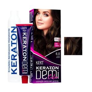 Coloração Semipermanente Kert Keraton Demi Color 6.0 Louro Escuro