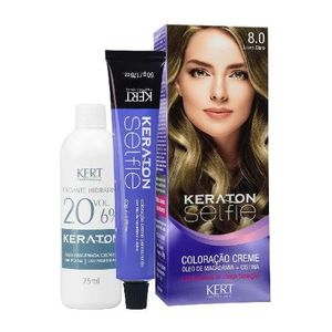 Coloração Kert Keraton Selfie 8.0 Louro Claro