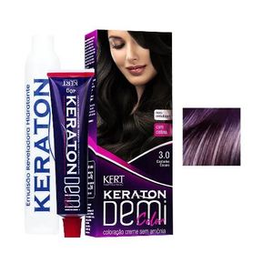 Coloração Semipermanente Kert Keraton Demi Color 3.0 Castanho Escuro