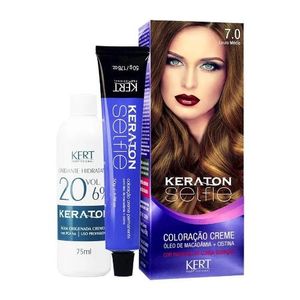 Coloração Kert Keraton Selfie 7.0 Louro Médio