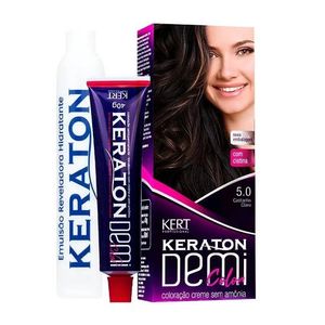 Coloração Semipermanente Kert Keraton Demi Color 5.0 Castanho Claro