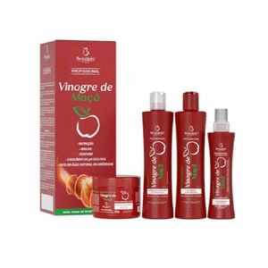 Kit Capilar Vinagre De Maçã Bio Instinto Nutrição E Brilho 4 Itens