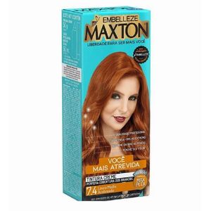 Tinta de Cabelo Maxton 7.4 Louro Médio Acobreado