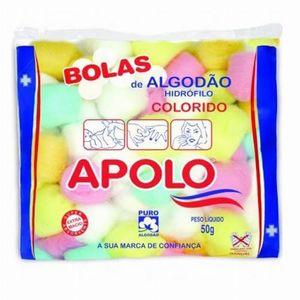 Algodão Apolo Bola Colorida 50G