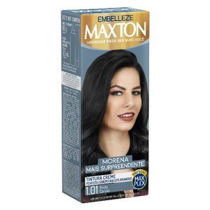 Tinta de Cabelo Maxton 1.01 Preto Carvão