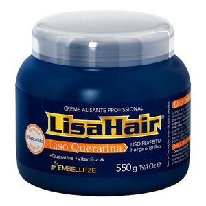 Creme alisante LisaHair Liso Queratina 550g