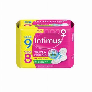 Absorvente Intimus Tripla Proteção Cobertura Seca com Abas 08 Unidades