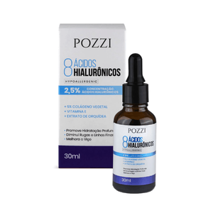 Sérum Pozzi 8 Ácidos Hialurônicos Hipoalergênico 30ml