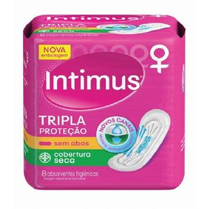 Absorvente Intimus Tripla Proteção Cobertura Seca sem Abas 08 Unidades