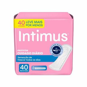 Protetor Diário Intimus Cuidado Diário Sem Abas Sem Perfume - 40 Unidades